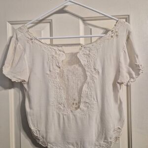 (SOLD) Elegant Cream Women's Top